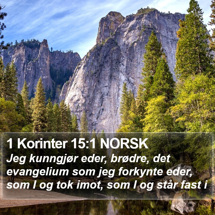 1 Korinter 15:1 NORSK Bible Study