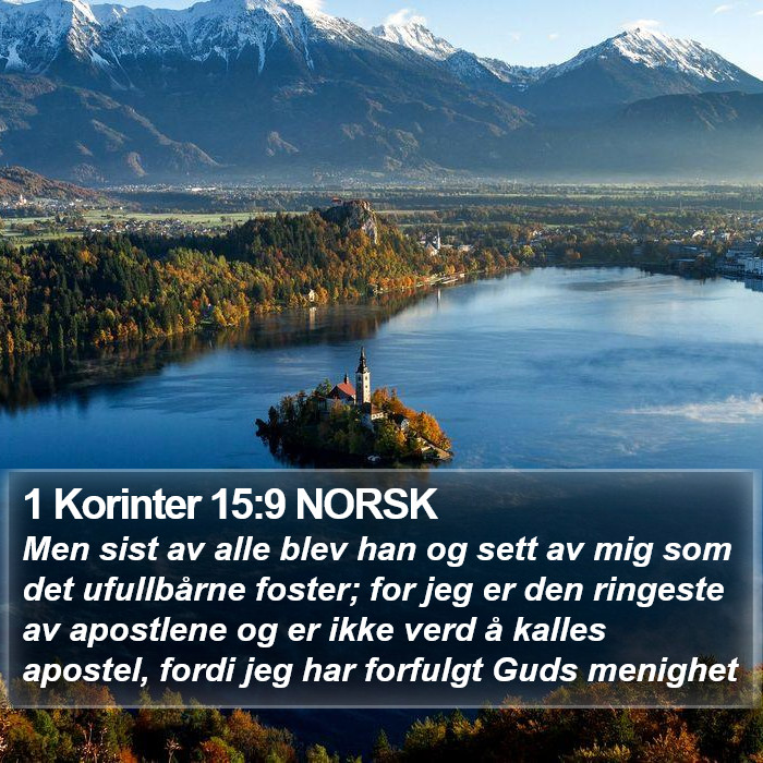 1 Korinter 15:9 NORSK Bible Study