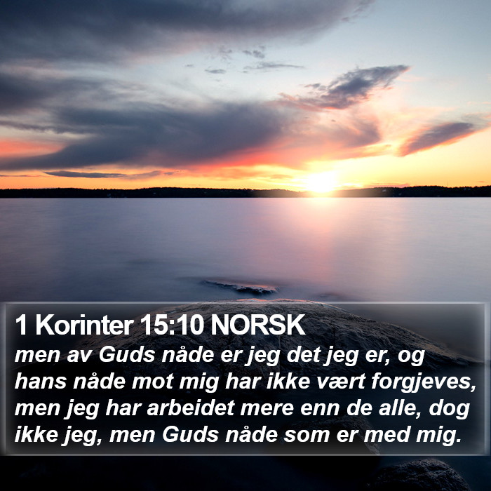 1 Korinter 15:10 NORSK Bible Study