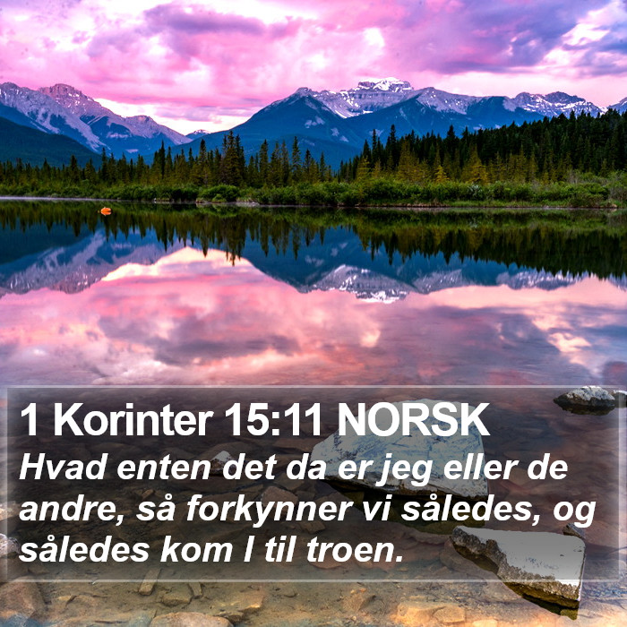 1 Korinter 15:11 NORSK Bible Study