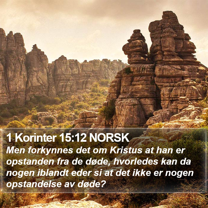 1 Korinter 15:12 NORSK Bible Study