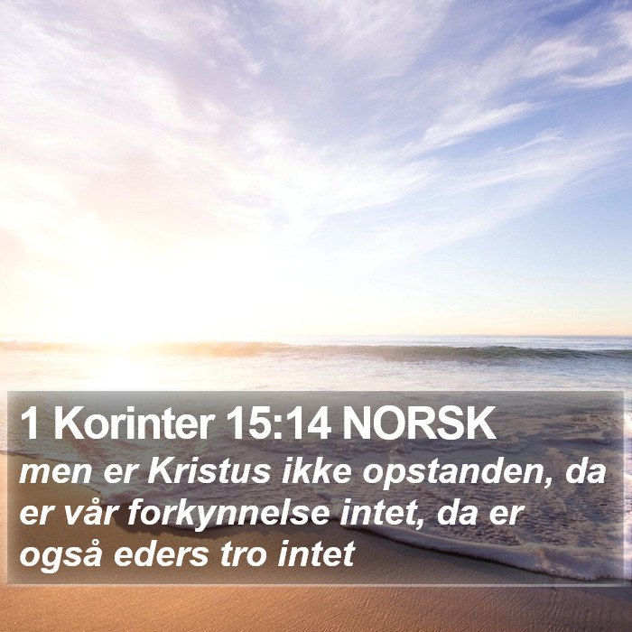 1 Korinter 15:14 NORSK Bible Study