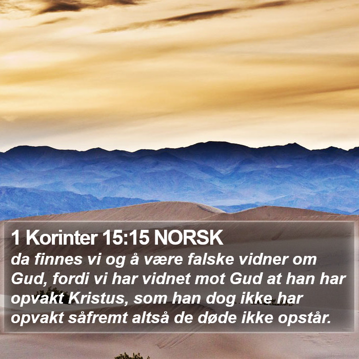 1 Korinter 15:15 NORSK Bible Study