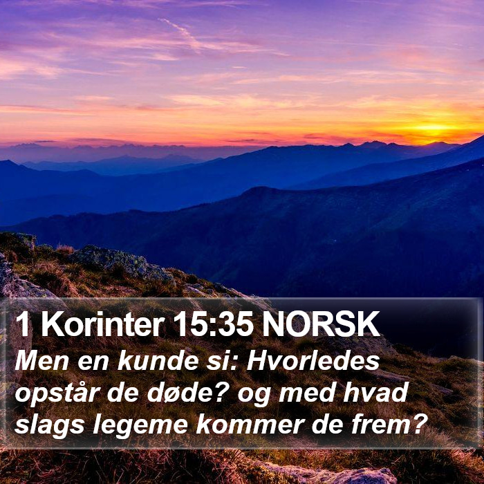 1 Korinter 15:35 NORSK Bible Study