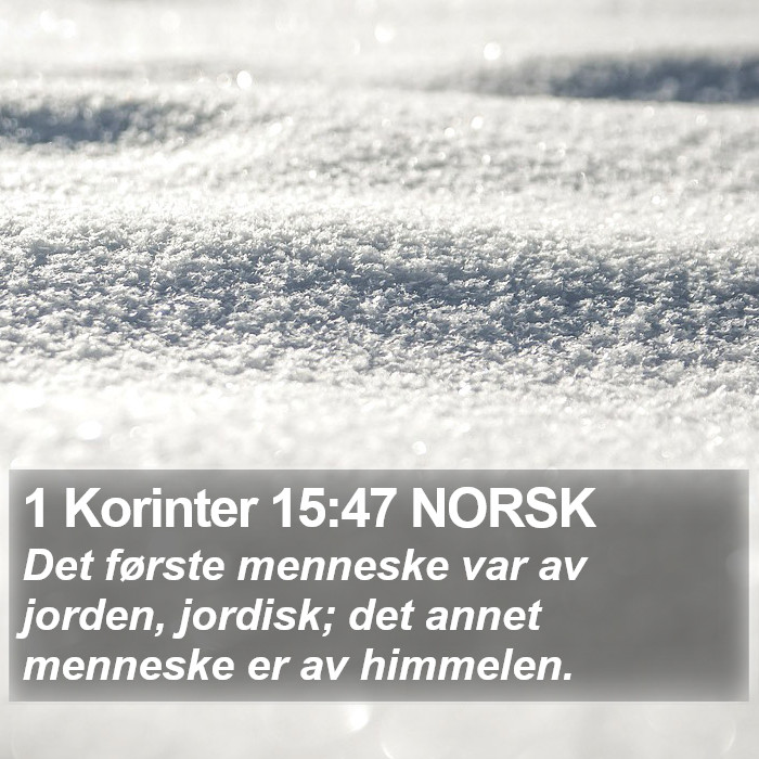 1 Korinter 15:47 NORSK Bible Study