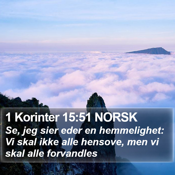 1 Korinter 15:51 NORSK Bible Study