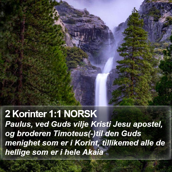 2 Korinter 1:1 NORSK Bible Study