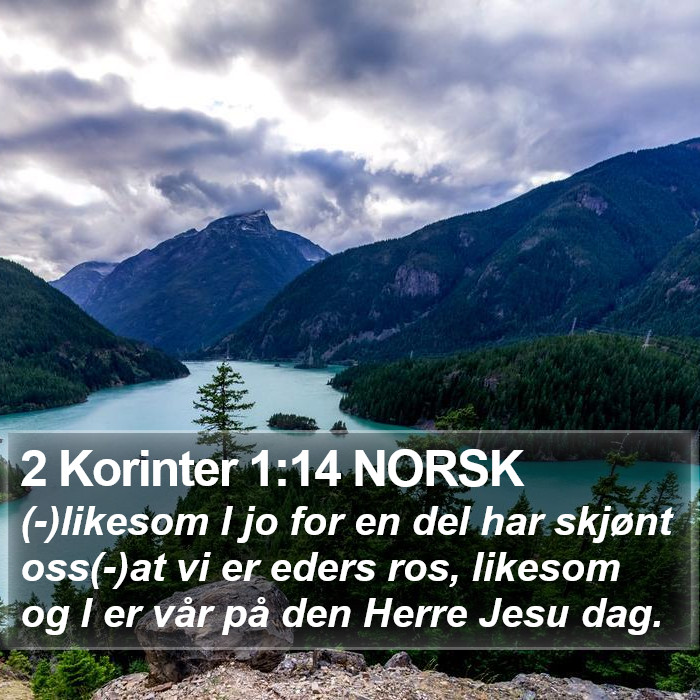 2 Korinter 1:14 NORSK Bible Study