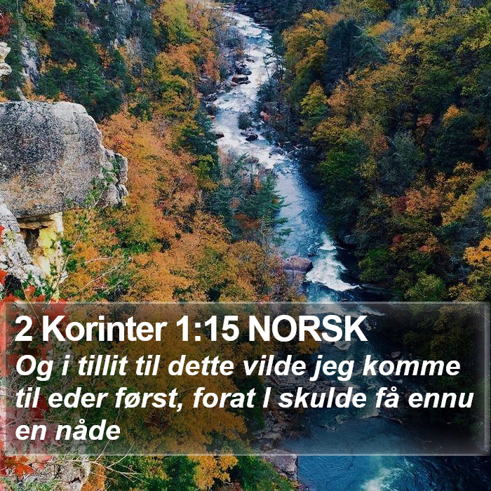 2 Korinter 1:15 NORSK Bible Study