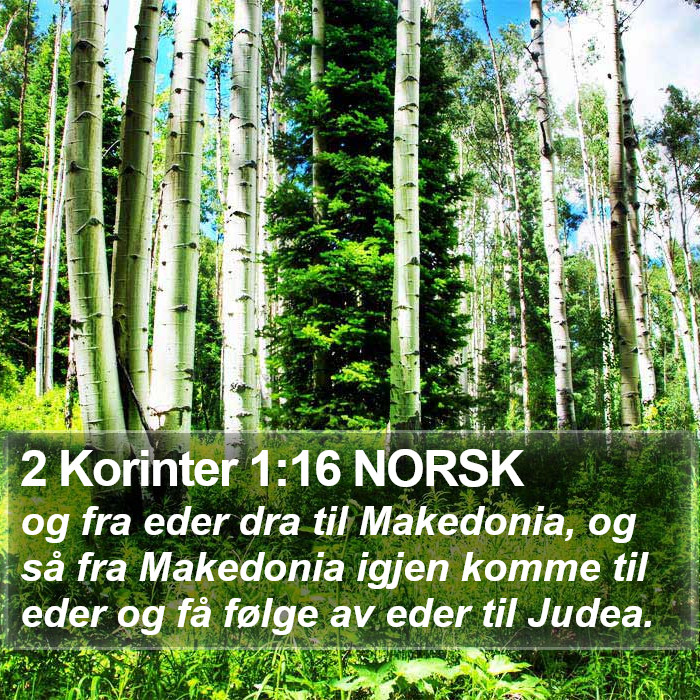 2 Korinter 1:16 NORSK Bible Study