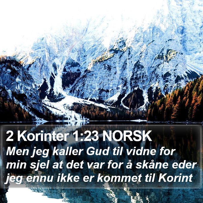 2 Korinter 1:23 NORSK Bible Study