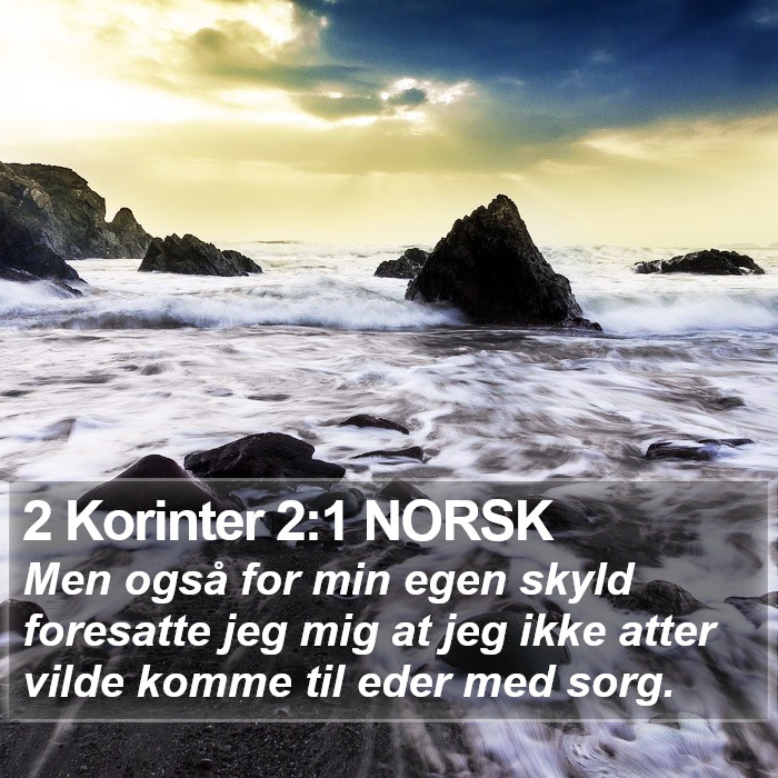 2 Korinter 2:1 NORSK Bible Study