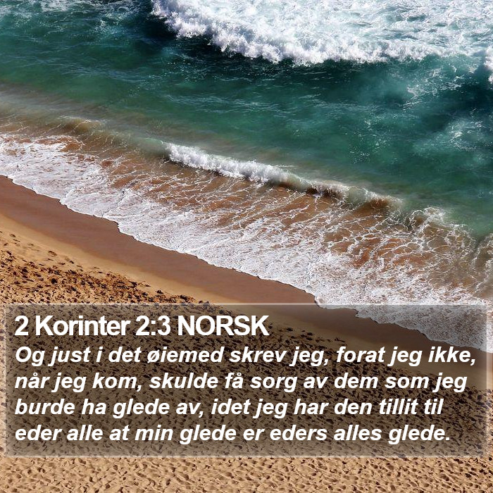 2 Korinter 2:3 NORSK Bible Study