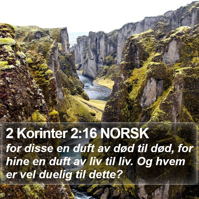 2 Korinter 2:16 NORSK Bible Study