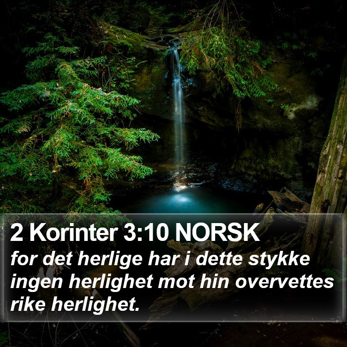 2 Korinter 3:10 NORSK Bible Study