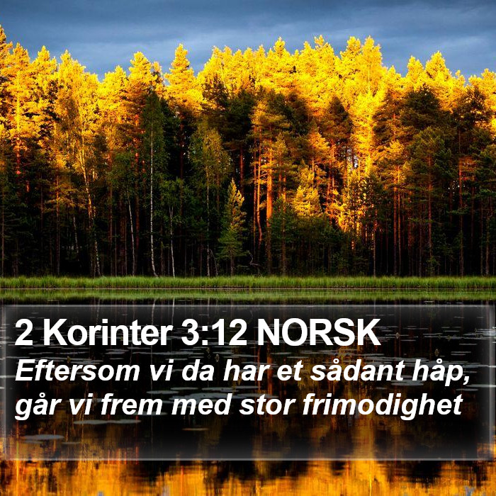 2 Korinter 3:12 NORSK Bible Study