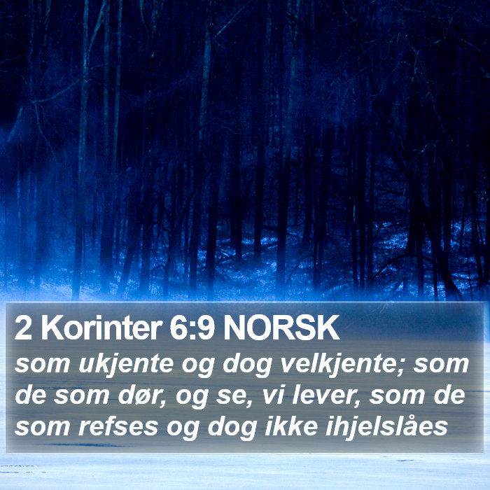 2 Korinter 6:9 NORSK Bible Study