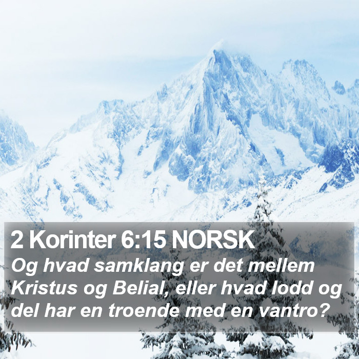 2 Korinter 6:15 NORSK Bible Study