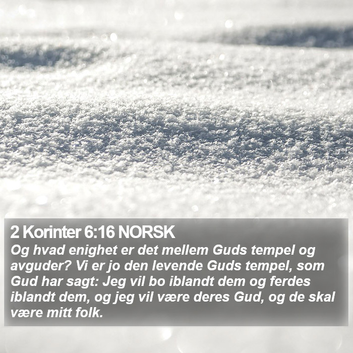2 Korinter 6:16 NORSK Bible Study
