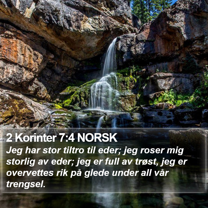 2 Korinter 7:4 NORSK Bible Study