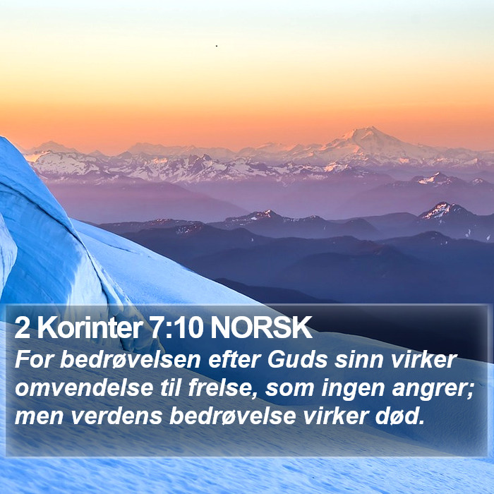 2 Korinter 7:10 NORSK Bible Study