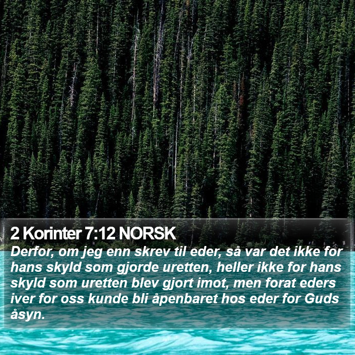 2 Korinter 7:12 NORSK Bible Study