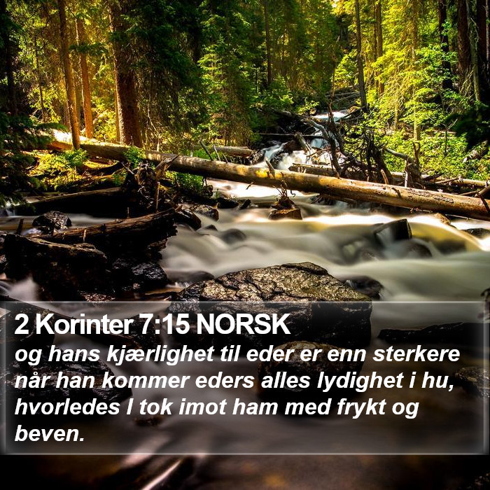 2 Korinter 7:15 NORSK Bible Study