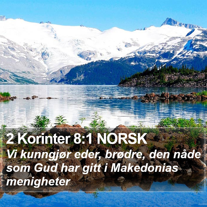 2 Korinter 8:1 NORSK Bible Study