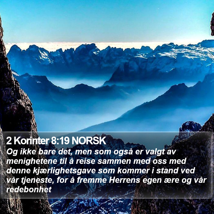 2 Korinter 8:19 NORSK Bible Study