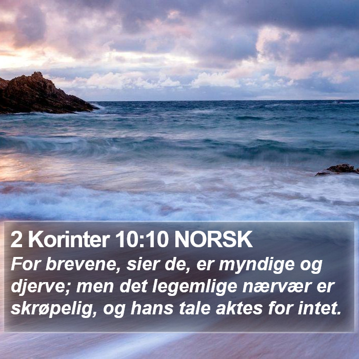 2 Korinter 10:10 NORSK Bible Study