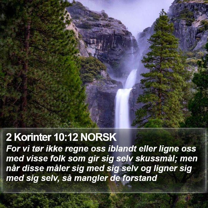 2 Korinter 10:12 NORSK Bible Study
