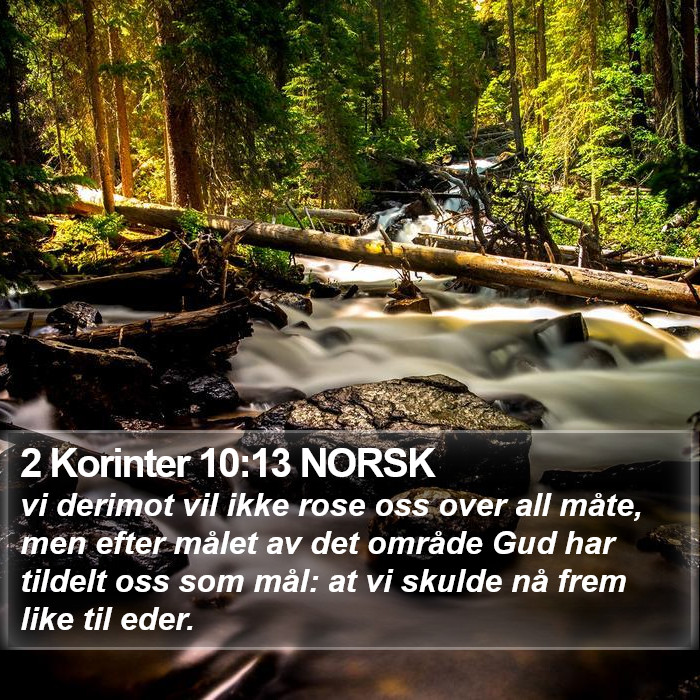 2 Korinter 10:13 NORSK Bible Study