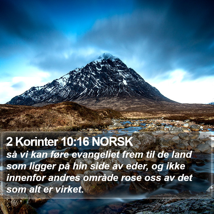 2 Korinter 10:16 NORSK Bible Study