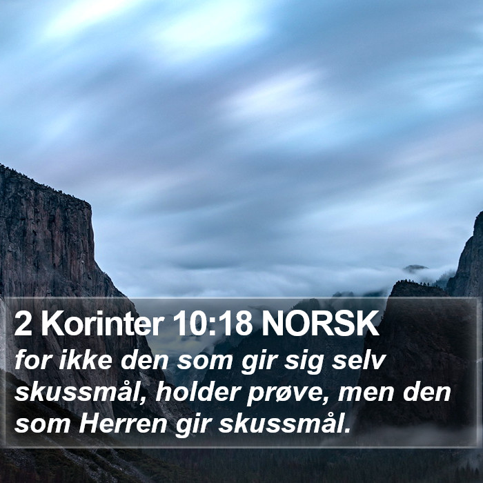 2 Korinter 10:18 NORSK Bible Study