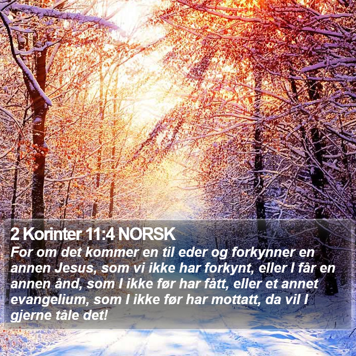 2 Korinter 11:4 NORSK Bible Study