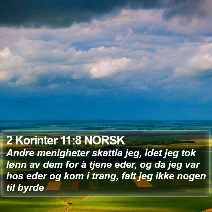 2 Korinter 11:8 NORSK Bible Study