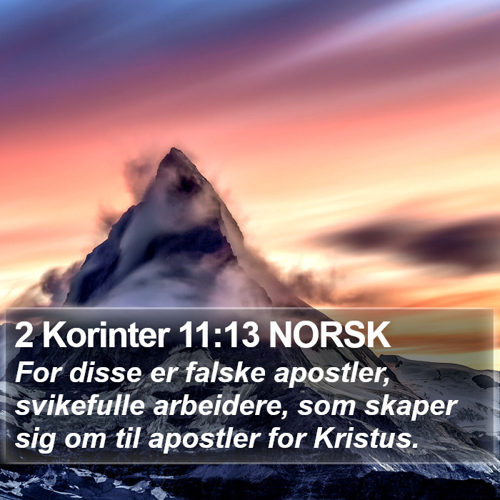2 Korinter 11:13 NORSK Bible Study