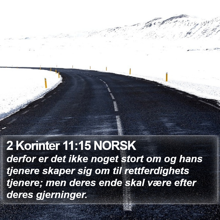 2 Korinter 11:15 NORSK Bible Study
