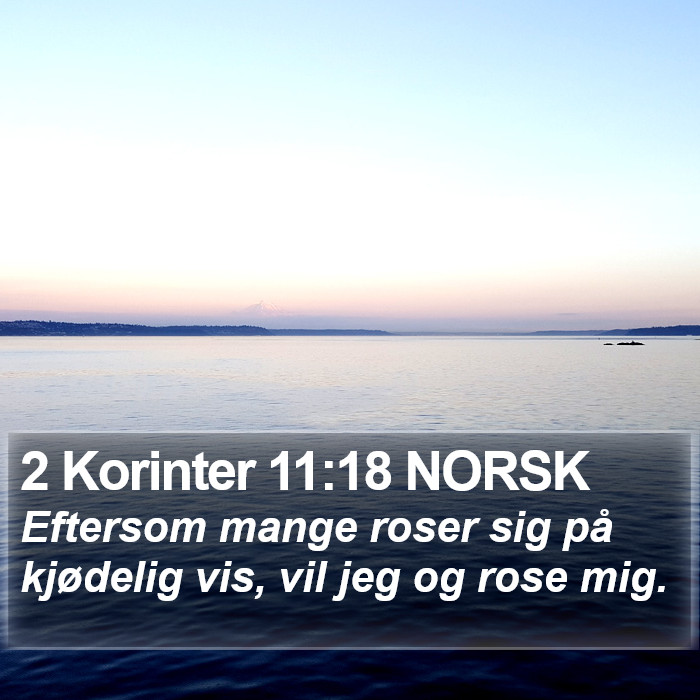 2 Korinter 11:18 NORSK Bible Study