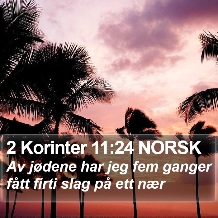 2 Korinter 11:24 NORSK Bible Study
