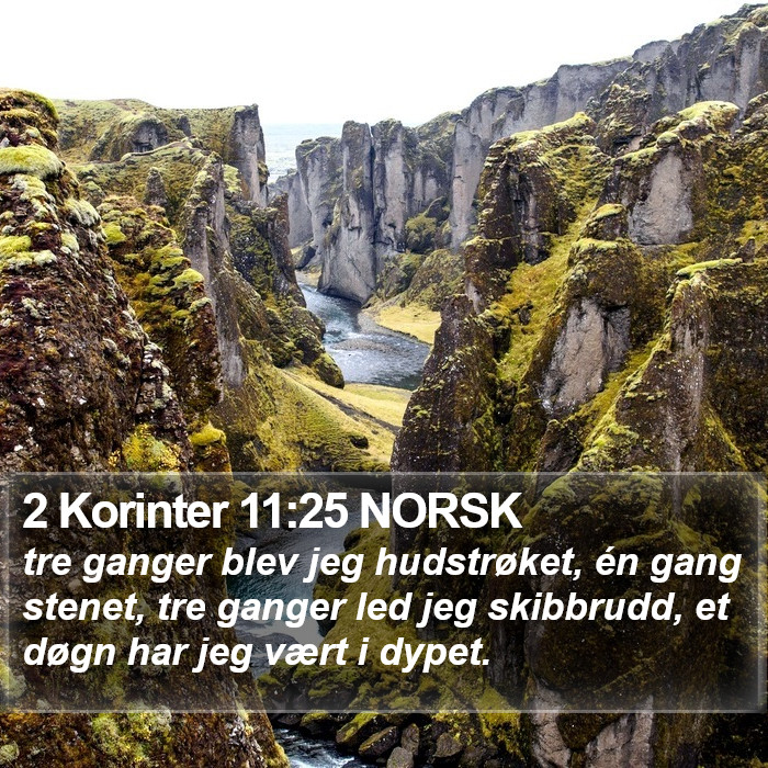 2 Korinter 11:25 NORSK Bible Study