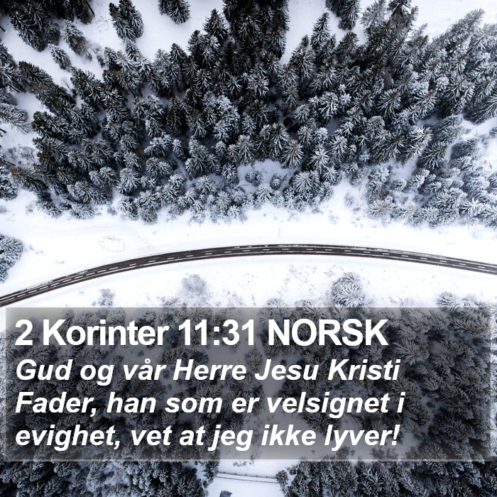 2 Korinter 11:31 NORSK Bible Study