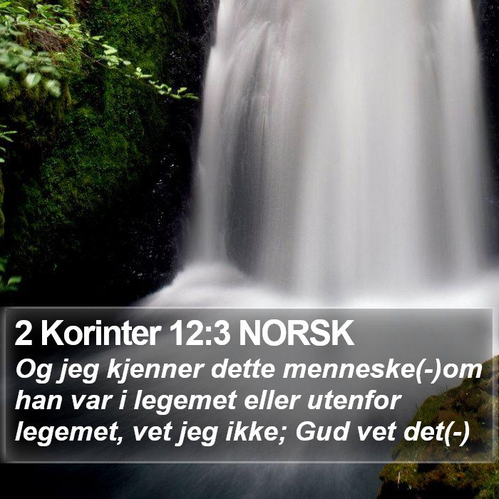 2 Korinter 12:3 NORSK Bible Study