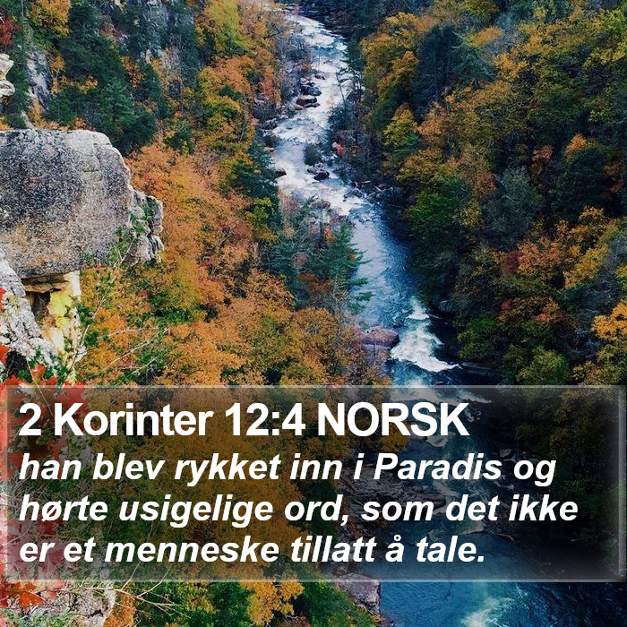 2 Korinter 12:4 NORSK Bible Study