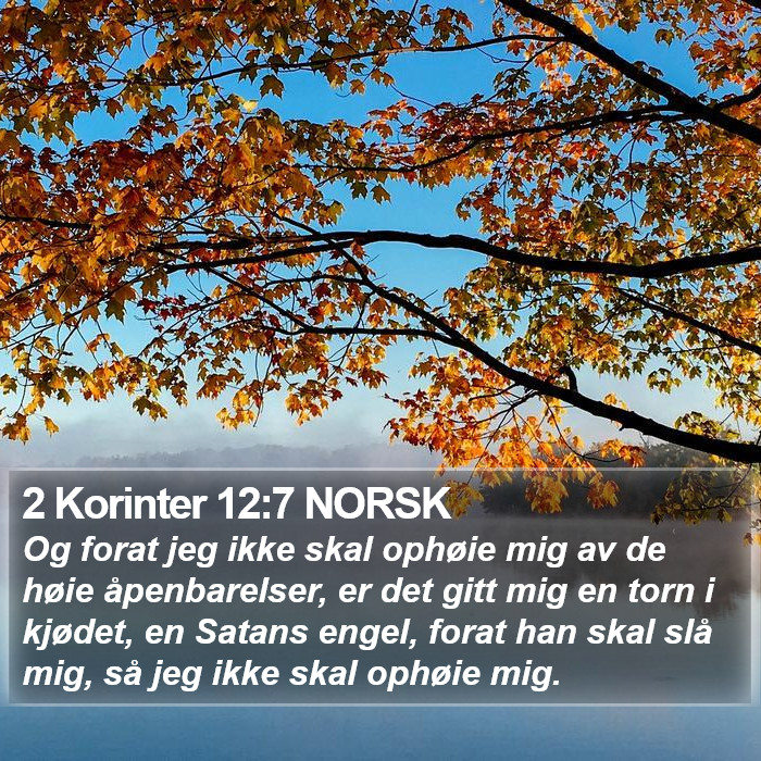 2 Korinter 12:7 NORSK Bible Study