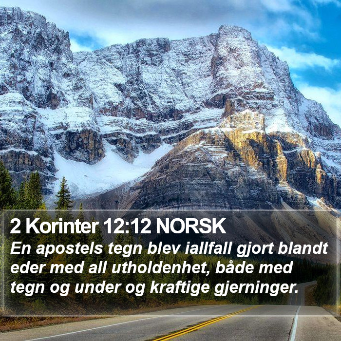 2 Korinter 12:12 NORSK Bible Study