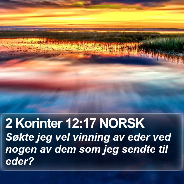 2 Korinter 12:17 NORSK Bible Study