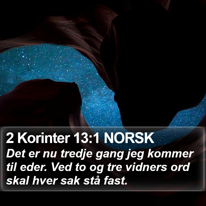 2 Korinter 13:1 NORSK Bible Study