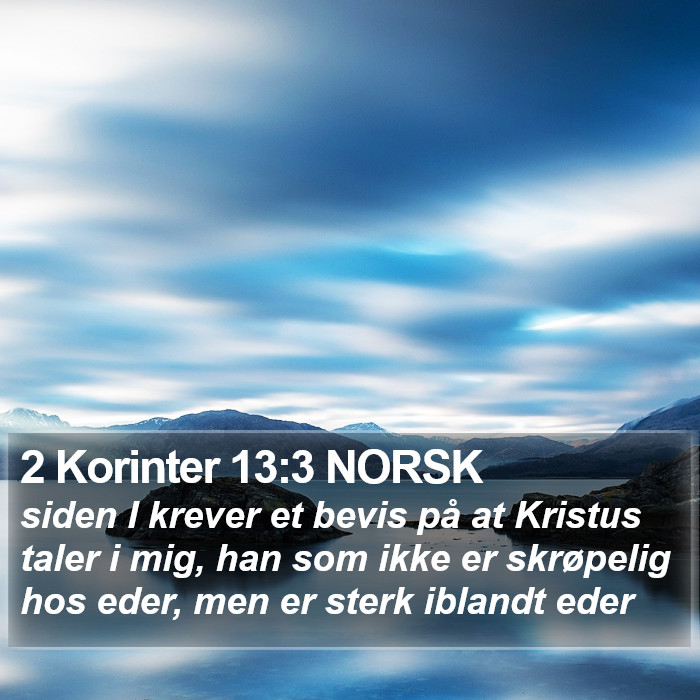 2 Korinter 13:3 NORSK Bible Study