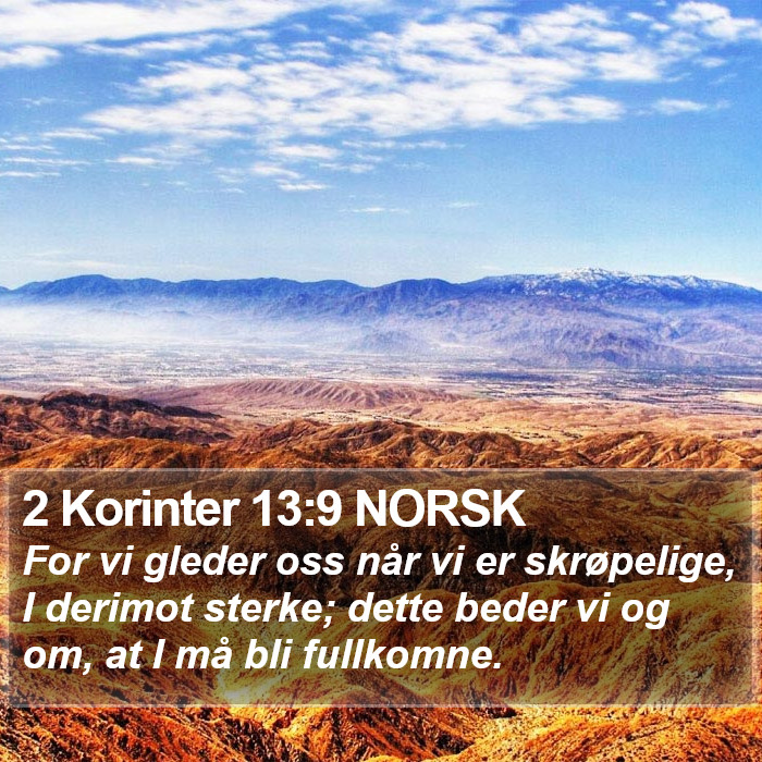 2 Korinter 13:9 NORSK Bible Study